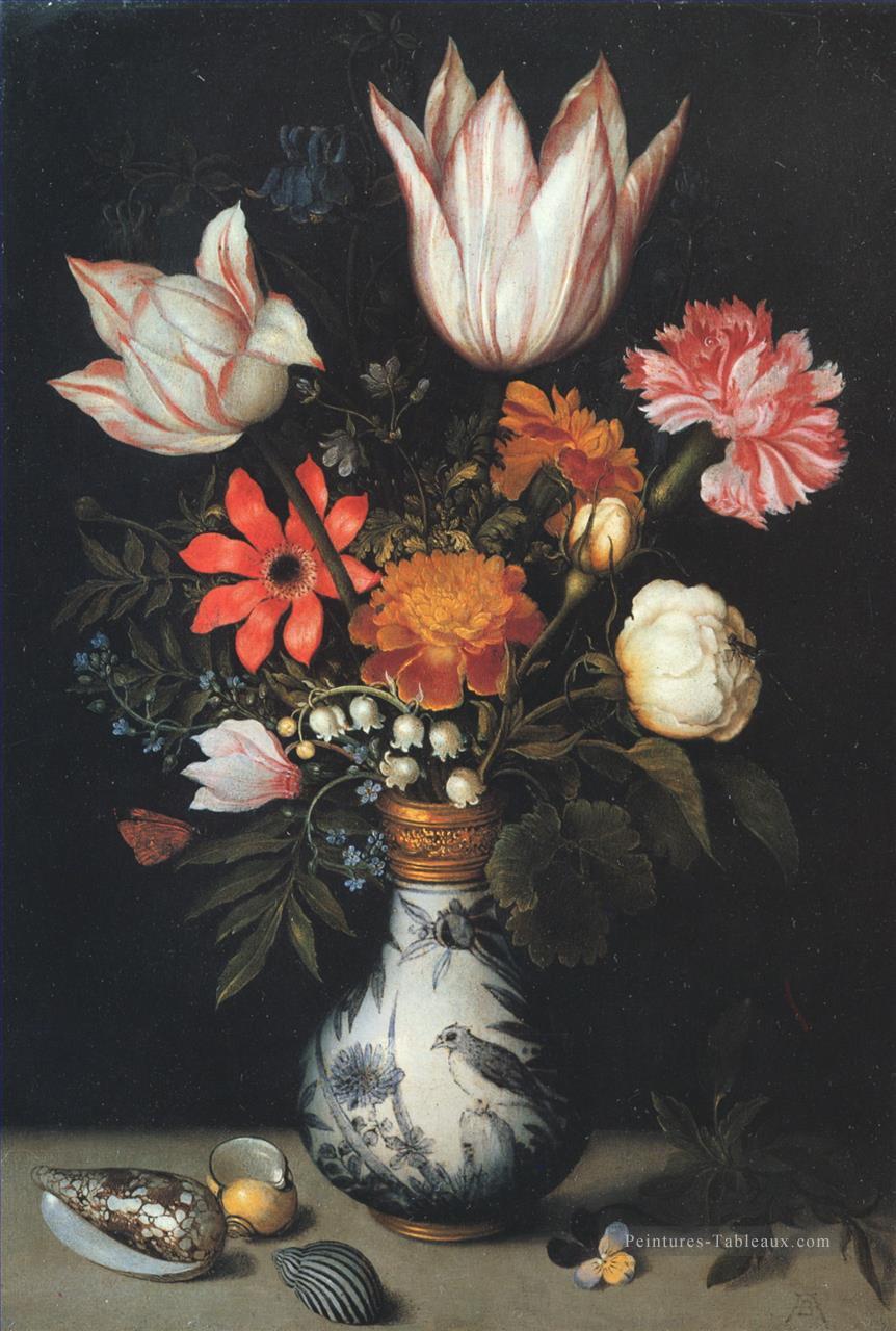 Fleurs Coquilles Ambrosius Bosschaert Peintures à l'huile